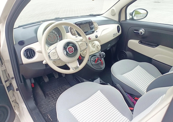 Fiat 500 cena 38900 przebieg: 31000, rok produkcji 2018 z Pleszew małe 191